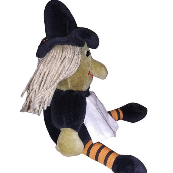 Vtg WACKY The Witch Stuffed Bean Cuddle Wit Halloween Plush Toy Shanghai Elcee - Picture 6 of 10